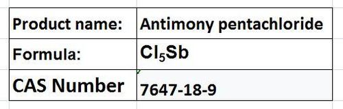 Antimony Pentachloride - Colorless Oil Boiling Point 140 Â°C | High Reactivity Chlorinating Agent Catalyst