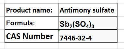 Antimony Sulfate - White Powder 99.9% Purity | Semiconductor Doping Explosives Fireworks