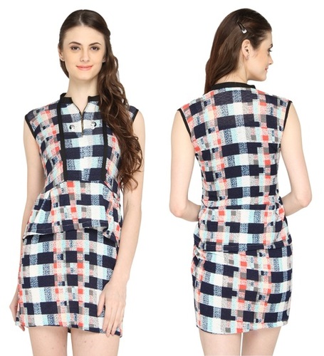 Bedazzle Women's Peplum Multicolor Dress