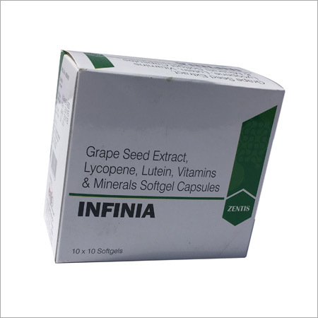 INFINIA Soft Gel Capsules - Grape Seed Extract, Lycopene, Lutein, Multivitamins & Minerals | Boosts Immunity, Reduces Swelling, Protects Cells from Damage