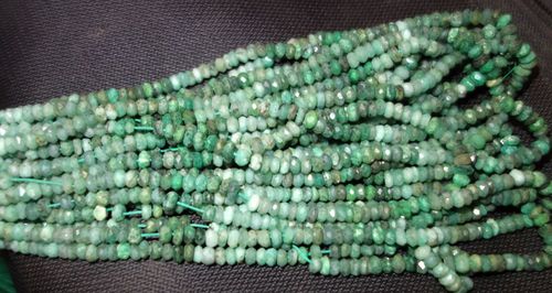Emerald Facetedrondelle
