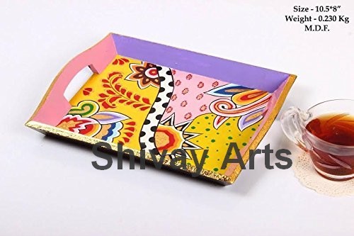 Wooden Deco Painted Serving Tray / Decorative Tray