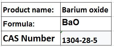 Barium Oxide - White Powder, BaO, Boiling Point 2000 °C | Hot Cathode Coating, Hygroscopic, Non-Flammable
