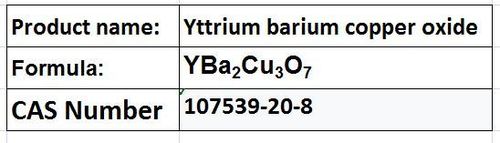 Yttrium Barium Copper Oxide - Black Powder 100nm | High-Temperature Superconductivity Low Critical Current Density
