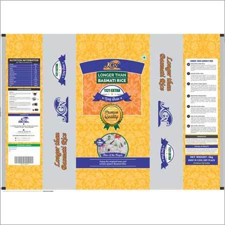 Yellow And Grey Rice Packaging Pouch