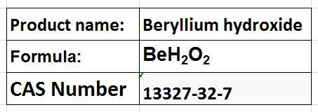 Beryllium hydroxide