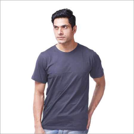 Men'S Basic Round Neck Half Sleeve Dark Shade Of Blue T - Shirt