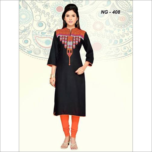 Plain Black Kurtis