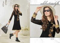 Blackl Black Georgette Kurti