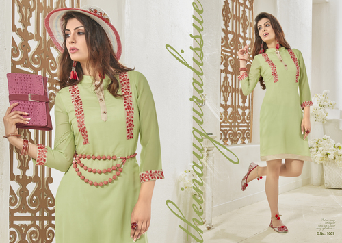 Green Ethnic Designer Kurti