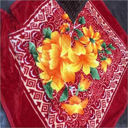 Flora Printed Mink Blankets - 100% Polyester, Various Sizes (Full, King, Queen, Twin), Bright Color Combinations, Light Weight, Intricate Print