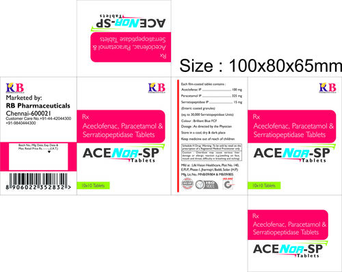 Painkiller - 100x80x65mm Pink Tablet, Paracetamol & Diclofenac | Pain Relief, Inflammation Reduction, Fast Acting