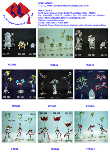 Handmade Craft With Glass - Glass Figurines, Varied Sizes, Clear Color | Elegant Design, Durable, Smooth Finish, Proficient Craftsmanship
