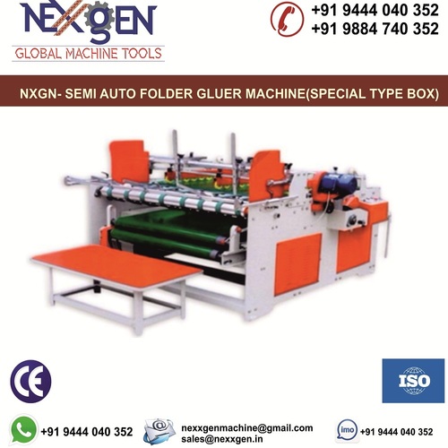 Semi-Auto Folder Gluer Machine (Special Type Box) Box Size: 1500 X 1100 Mm