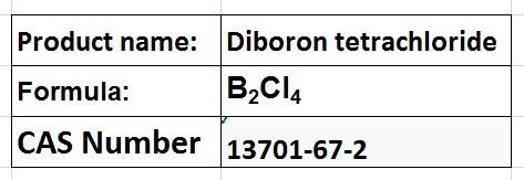 Diboron Tetrachloride - B2Cl4 Molar Mass 116.6 g/mol Boiling Point 65 Â°C | Reagent for Organoboron Compound Synthesis