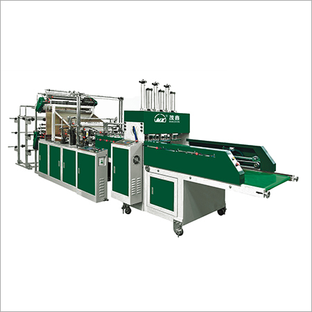 Automatic Double Channels Double Layer 4 6 Lines Vest Bag Sealing Cutting Machine