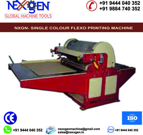 Red Single Colour Flexo Printing Machine