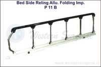 Bed Side Reling - Iron, Standard Size, White Black Finish | Durable, Eco-friendly, Polished Design
