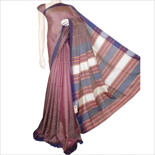 Multicolor Tussar Eri Saree
