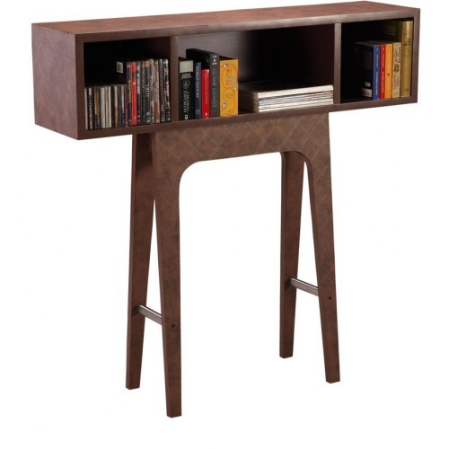 Leather finish shelf