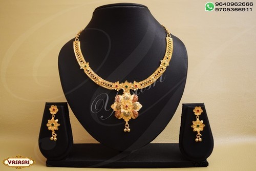 Golden Traditional Designer Necklace