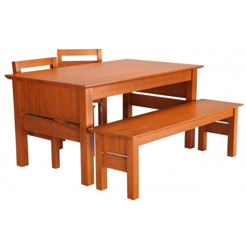 Wooden Dining with Bench