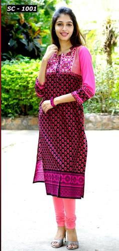 Printed Pink Kurti