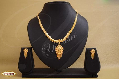 Golden New Trendy Model Necklace