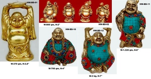 Brass Laughing Buddha Statues