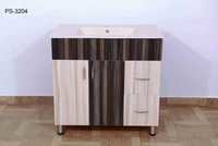Wooden Bathroom Storage Cabinet - Color: Brown