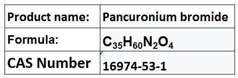 Pancuronium Bromide - White Powder, CAS 16974-53-1, Chemical Formula Cââ
Hâ
âNâOâ | Muscle Relaxant, Medical Use, Euthanasia Aid