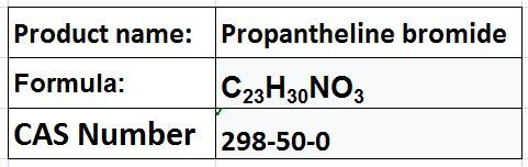 Propantheline Bromide - White Powder, Water-Soluble, 397.4 g/mol | Antimuscarinic Agent, IBS Symptom Control, Reduces Excessive Sweating and Muscle Spasms