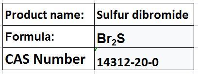 Sulfur Dibromide - BrâS, Boiling Point 54°C, Toxic Gas | Chemical Synthesis, Reactive Reagent