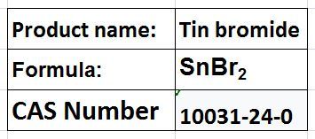 Tin Bromide - White Crystals, SnBr2, 99.9% Purity | Lewis Acid, Chemical Synthesis, Catalysis
