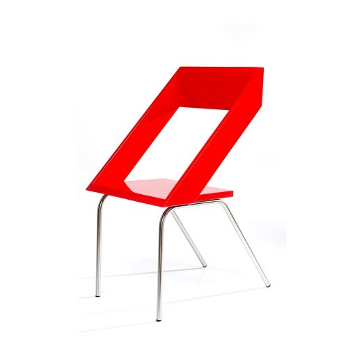 Red Steel Z Chair