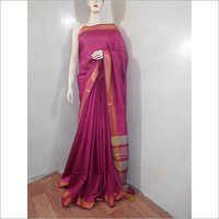 Pink Cotton Silk Fancy Border Saree