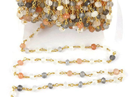 Round Brilliant Cut Faceted Baded Chain