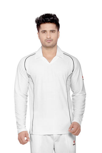 Cricket White Tshirts Full Sleeves Age Group: Adults