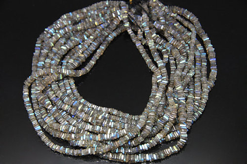 Emerald Cut Faceted Beaded Chain