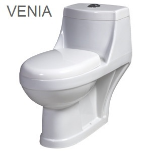 Venia One Piece - Ceramic, 700x375x670 mm | Dual Flush, Easy Maintenance, Floor Mounted, Awe-Inspiring Aesthetic