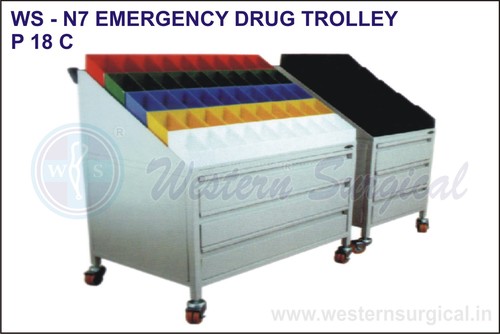 Stainsteel Emergency Drug Trolley