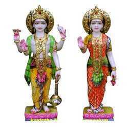 Vishnu laxmi Mrble Statue