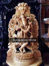 Wood Krishna 3d Statue