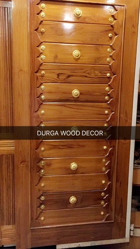 Wooden Door With Brass Fitting