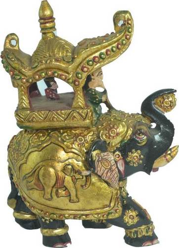 Wood Handpainted Elephant