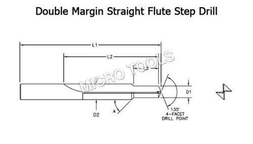Carbide Straight Flute Step Drill