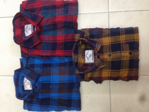 Blue Red Yellow Men'S Check Shirts