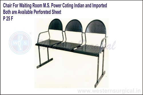 Chair For Waiting Room M.S. Power Coating Indian A