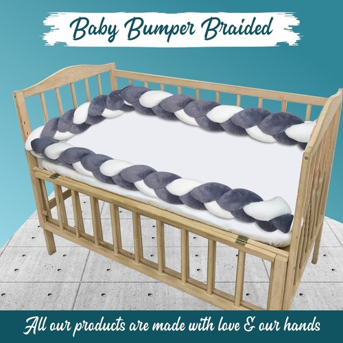 Baby Crib Knotted Braided Bumper Baby Cot Bumper for Newborns