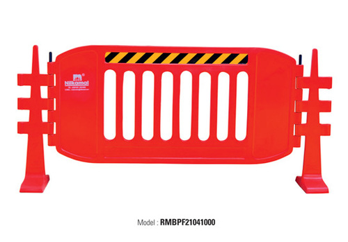 Perforated Barricade Fences - Plastic 2160x400x1250 mm Red | Durable Design High Visibility Portable Barrier
